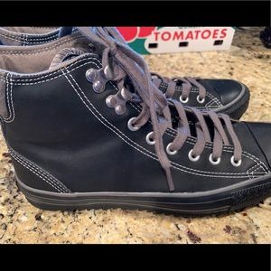 Synthetic Converse High Tops. Black. Women’s 11/ Men’s 9. RARE